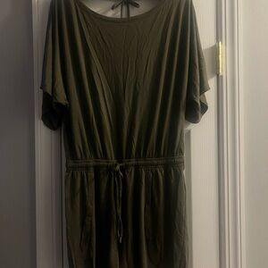 Olive Green Women's Romper-Gap